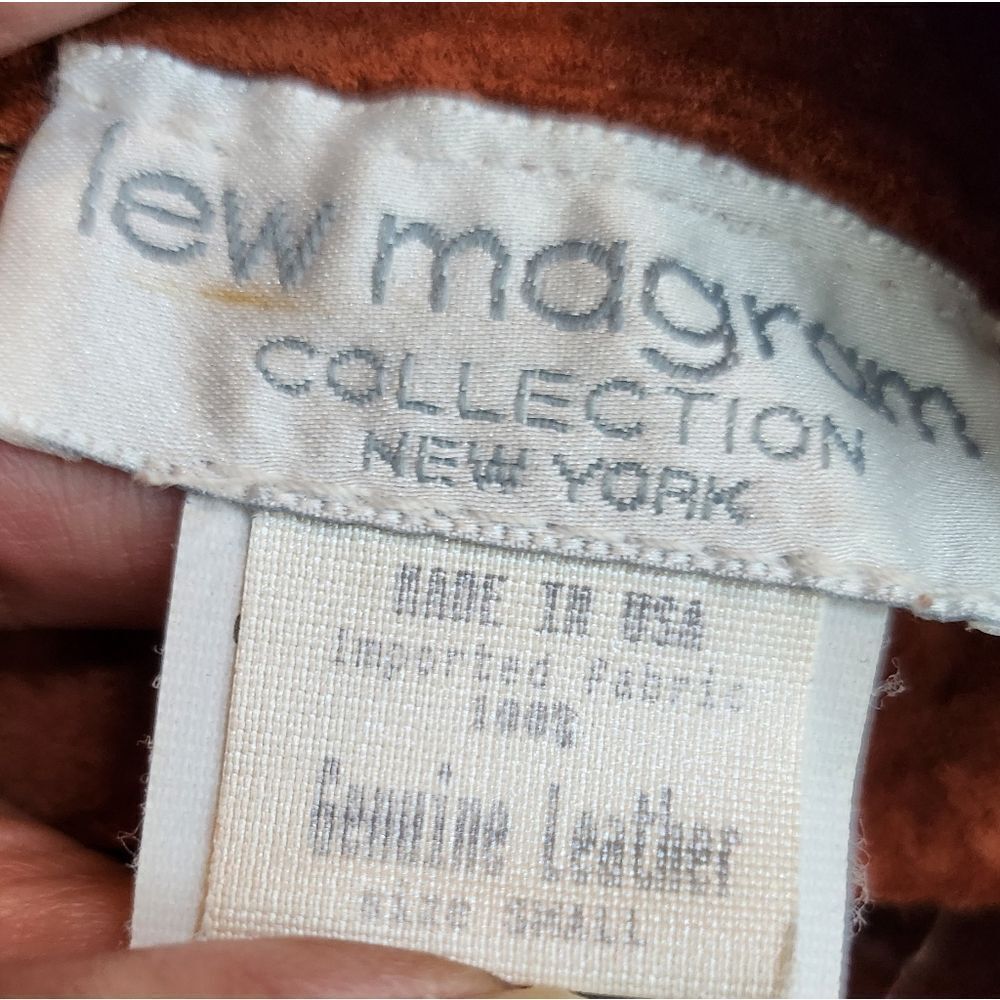 Lew Magram Vintage Western Fringe Long Sleeve Shirt Jacket Brown Orange Size S - Picture 8 of 10